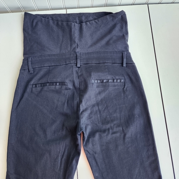 H&M Mama Maternity Black Dressy Capri Cropped Pants Super Cute Cotton Blend Sz 8 - Picture 10 of 10